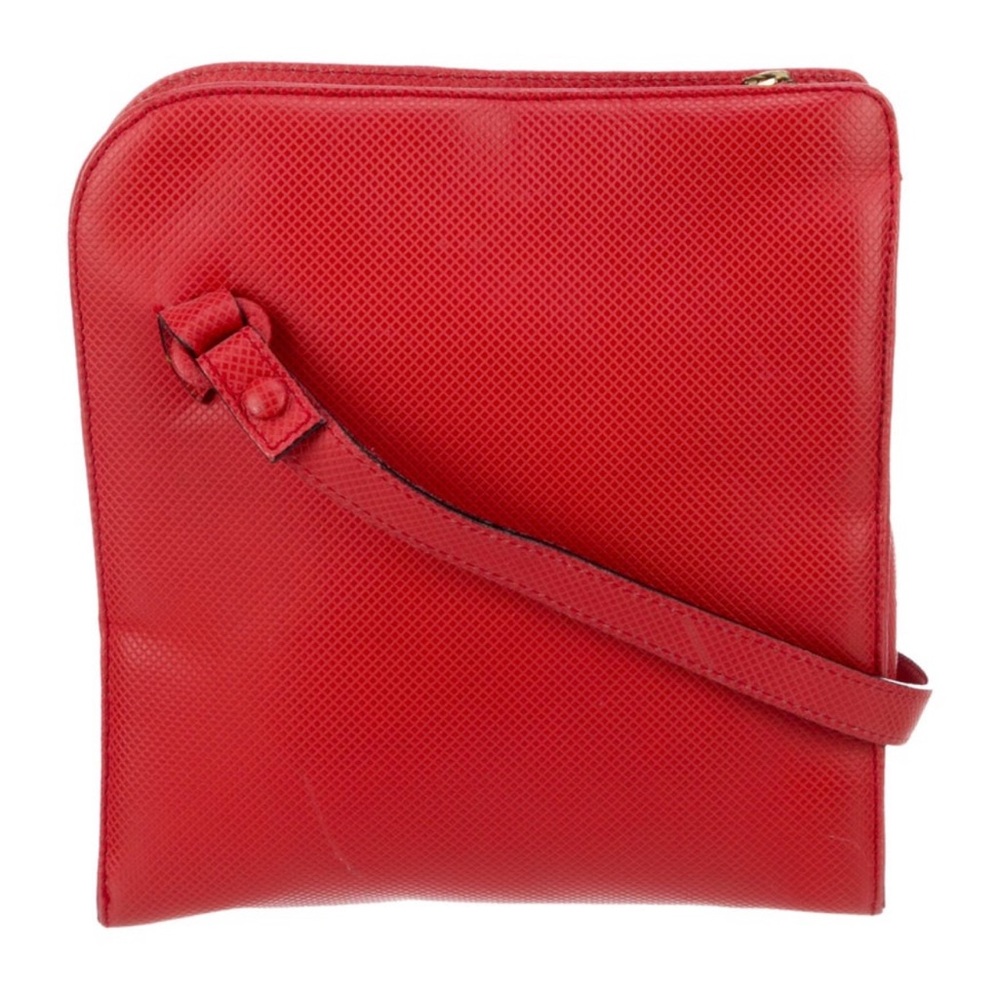 BOTTEGA VENETA vintage Red Leather Crossbody Bag